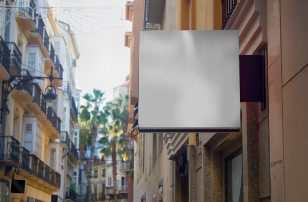 Street advertising panel isolated