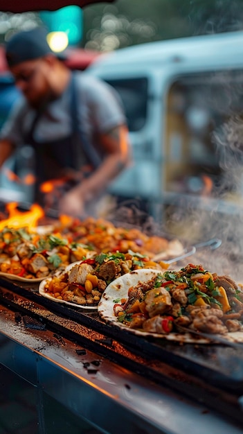 Free photo street food still life