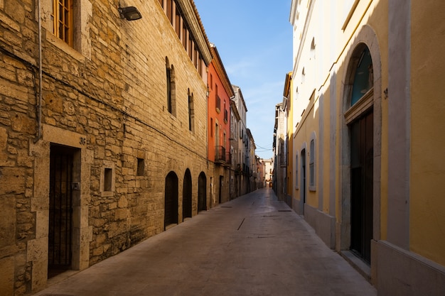 street in ordinary Catalan town. Banyoles