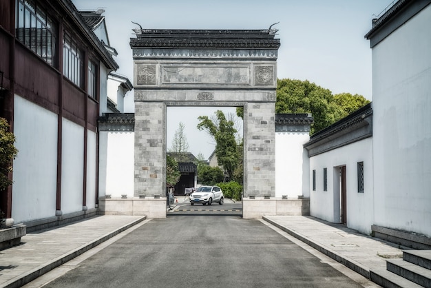 古建大门贴瓷砖效果图