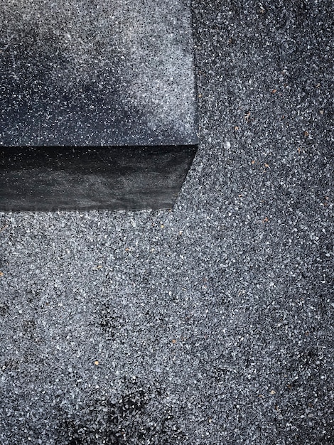 Street with tiny stones aerial view