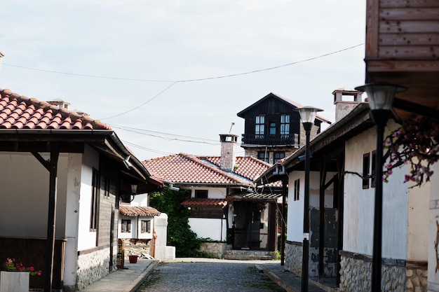 Streets of port town Nesebar Bulgaria