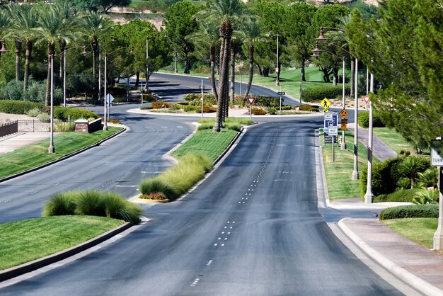 Streetscape of town in Nevada, USA