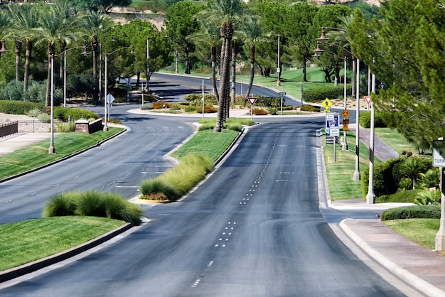 Streetscape of town in Nevada, USA