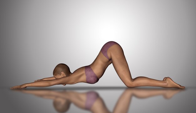 Stretching position, gymnastics