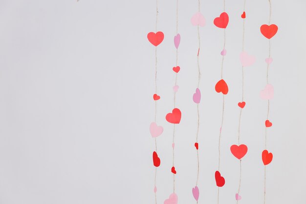 Strings composed of hearts