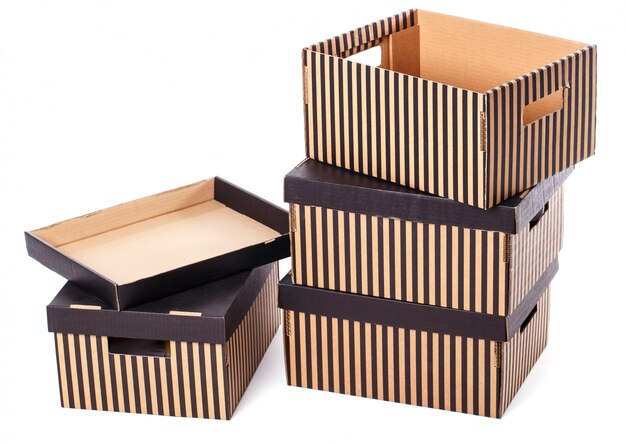 Striped boxes pile pile