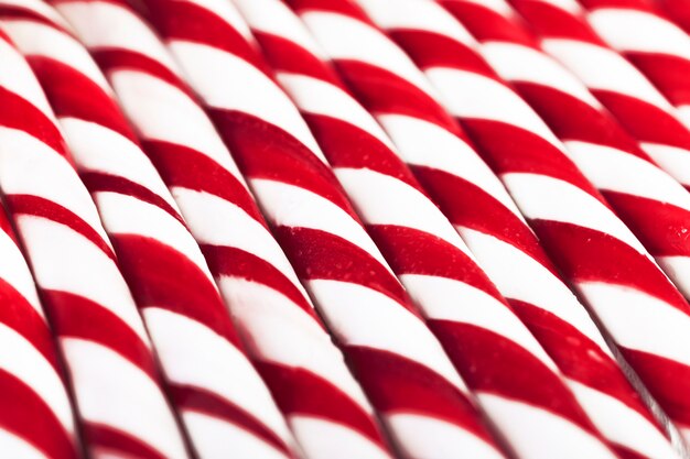 Striped red and white straws