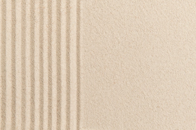 Striped zen sand background in health and wellbeing concept