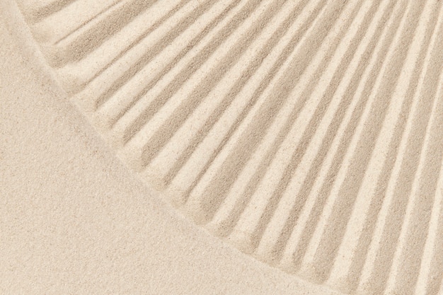 無料写真 マインドフルネスの概念の縞模様の禅砂の背景