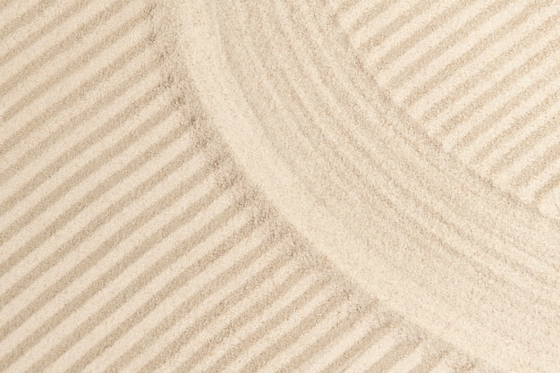 마음챙김 개념의 줄무늬 선 모래 배경