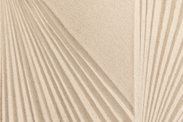 Полосатый фон песка дзэн в концепции осознанности