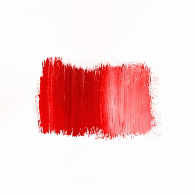 Stroke of red paint