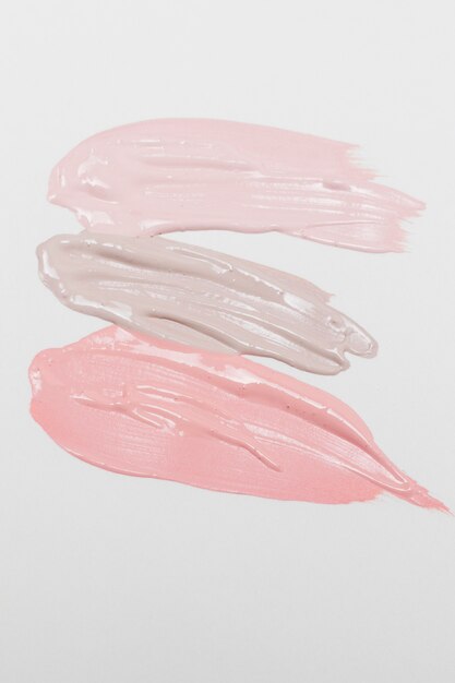 Strokes of pastel colors lipstick 