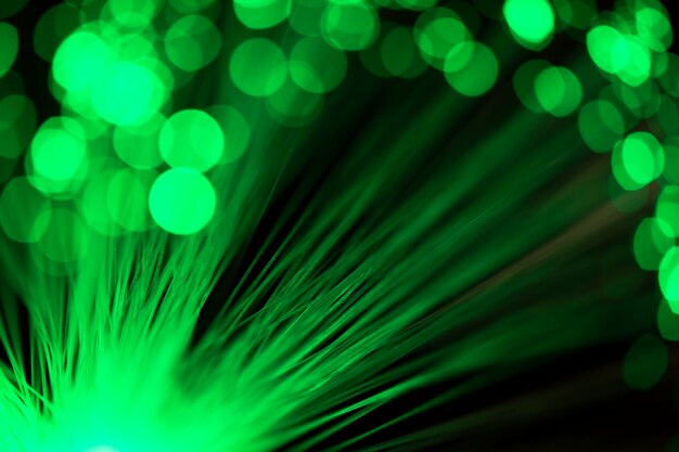 Strong blurred fibers in green shades