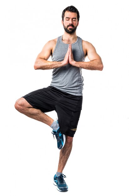 strong religious muscular sport yoga