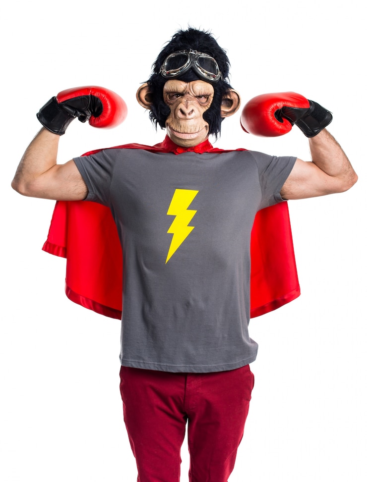 無料Photo 強いスーパーヒーローサルの男