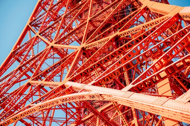 Foto gratuita struttura della torre di tokyo