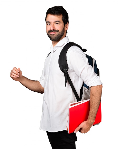 Student man walking