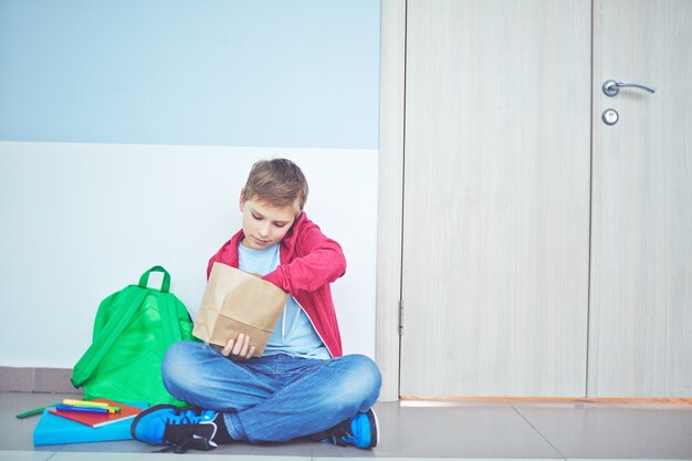 Student taking a break