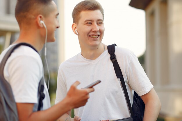 students on a university campus