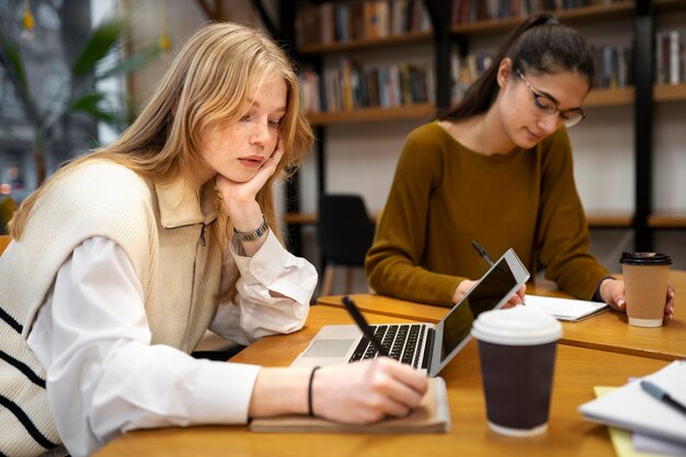 Students working in study group