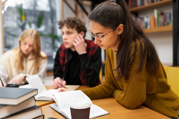 Students working in study group