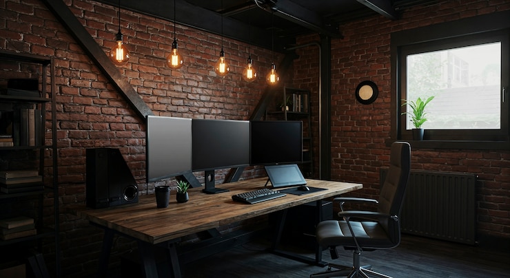 Free Photo studio arrangement for work