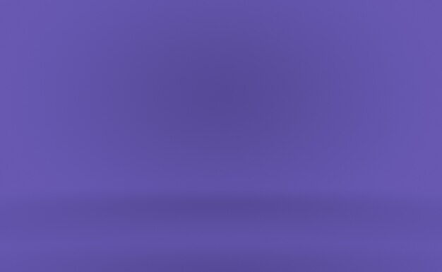 スタジオ背景コンセプト-製品の抽象的な空の光のグラデーション紫のスタジオルームの背景。プレーンスタジオの背景。