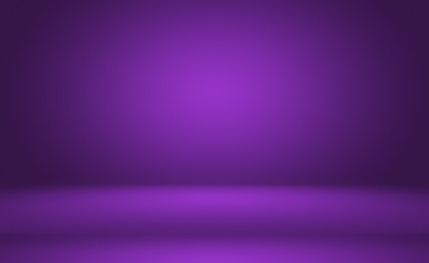 Концепция фона студии - абстрактный пустой светлый градиент фиолетовый фон комнаты студии для продукта. Обычный фон студии.