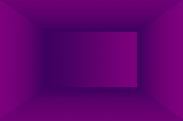 スタジオ背景コンセプト-製品の抽象的な空の光のグラデーション紫のスタジオルームの背景。プレーンスタジオの背景。