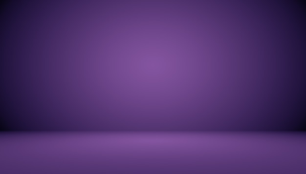 Studio background concept - dark gradient purple studio room background for product.