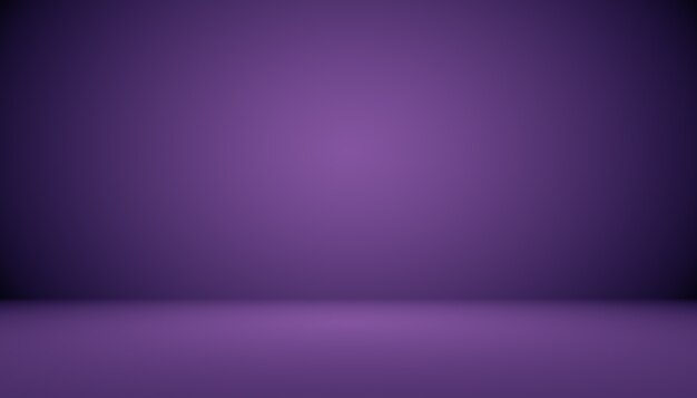 Studio Background Concept - Dark Gradient purple studio room background for product.
