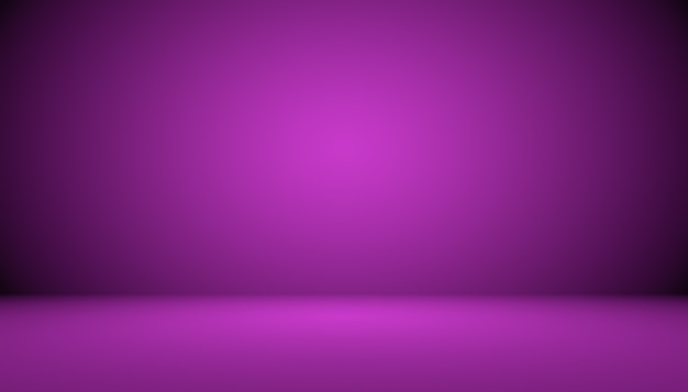 Studio background concept - dark gradient purple studio room background for product.