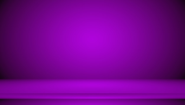 Studio Background Concept - Dark Gradient purple studio room background for product.