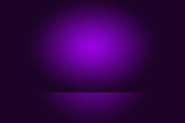 Studio Background Concept - Dark Gradient purple studio room background for product.