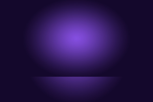 Studio Background Concept - Dark Gradient purple studio room background for product.