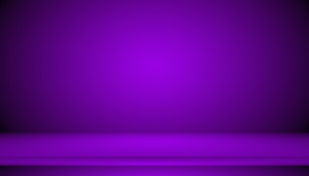 Studio Background Concept - Dark Gradient purple studio room background for product.