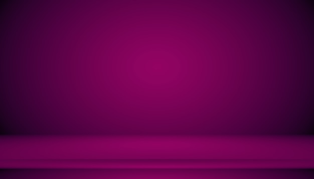 Studio Background Concept - Dark Gradient purple studio room background for product.