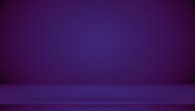 Studio Background Concept - Dark Gradient purple studio room background for product.