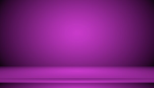 Studio Background Concept - Dark Gradient purple studio room background for product.