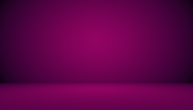 Free photo studio background concept - dark gradient purple studio room background for product.