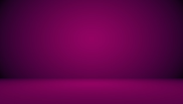 Studio Background Concept - Dark Gradient purple studio room background for product.