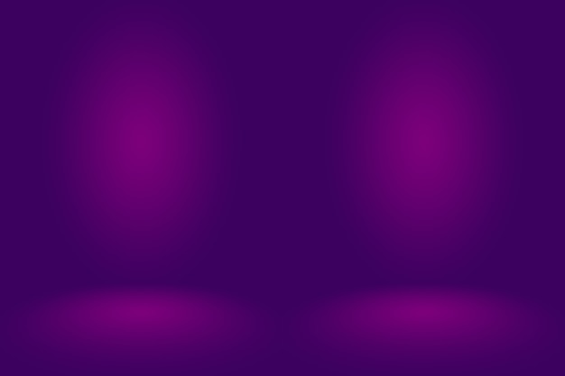 Studio Background Concept - Dark Gradient purple studio room background for product.