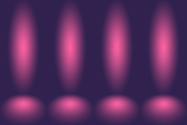 Концепция фона студии - темный градиентный фиолетовый фон комнаты студии для продукта.