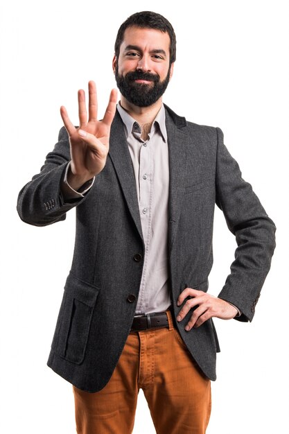 studio happy brunette communication gesturing