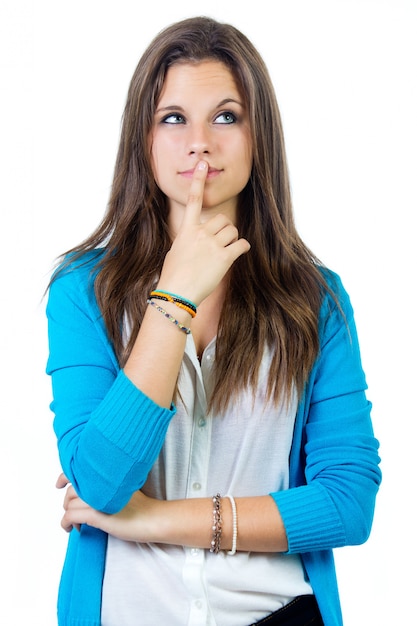 Free photo studio portrait of beautiful young woman posing