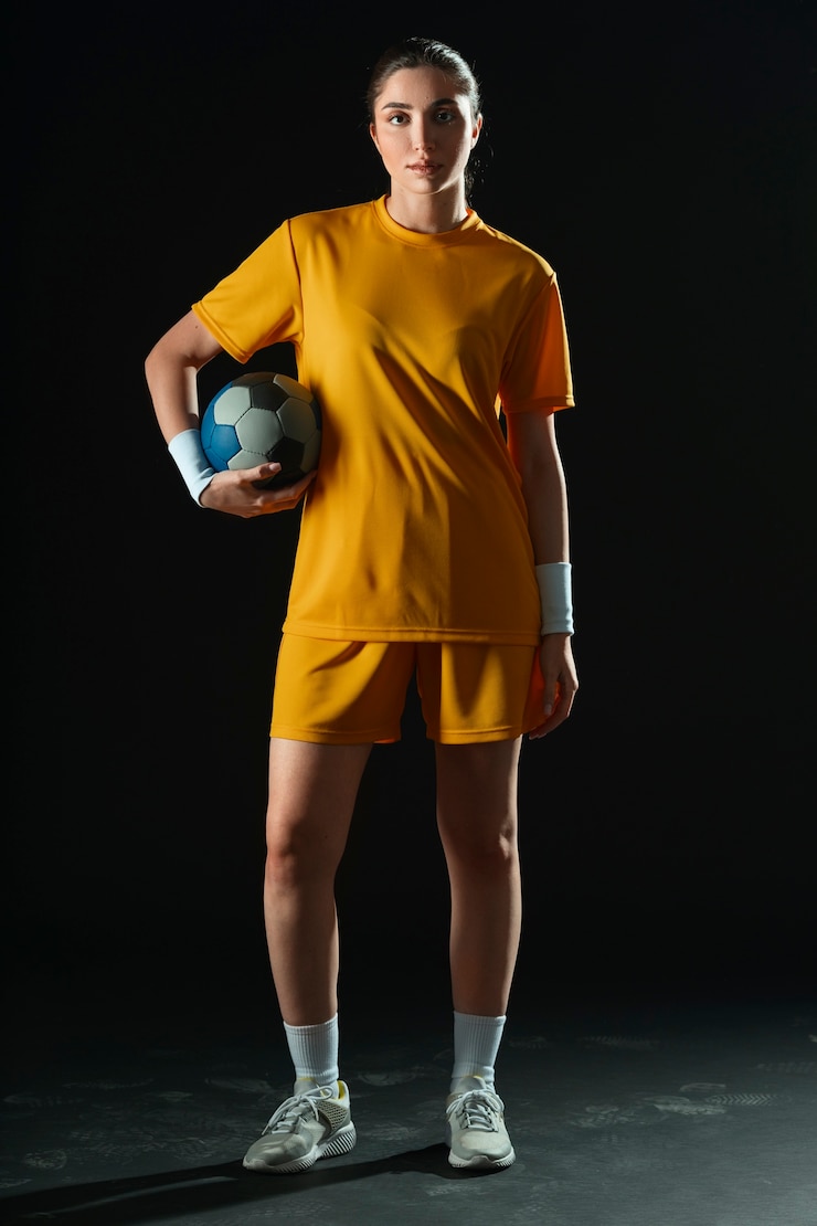 Free Photo studio portrait  of handball player