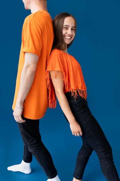 Free photo studio portrait of teenagers