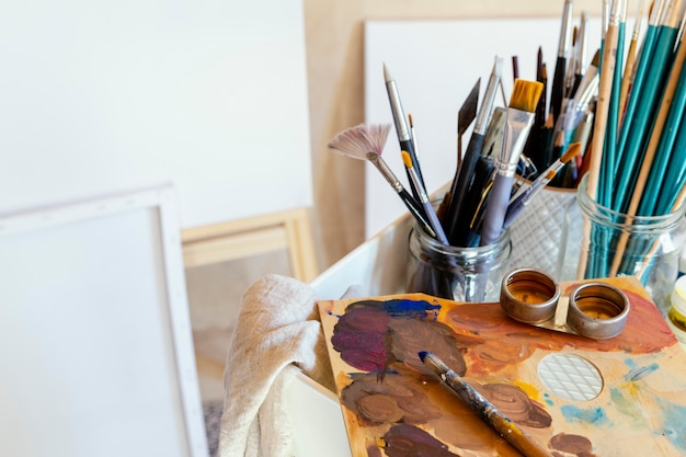 Studio with props for painting